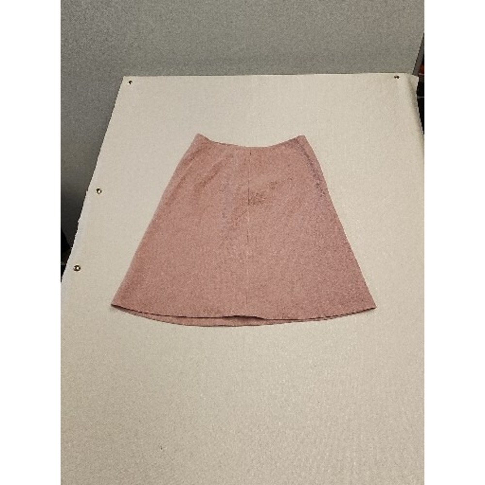 Kate Hill Woman Virgin Wool Viscose Pink Midi Skirt 4P New